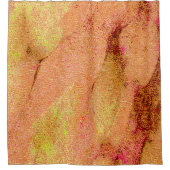 Lederstil mit abgenutzter Farbe, Lachs Duschvorhang (Vorderseite)