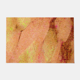 Lederstil mit abgenutzter Farbe, Lachs Fußmatte