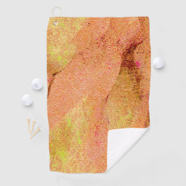 Lederstil mit abgenutzter Farbe, Lachs Golfhandtuch