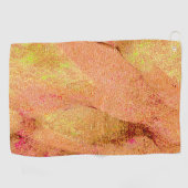 Lederstil mit abgenutzter Farbe, Lachs Golfhandtuch (Horizontal)