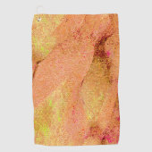 Lederstil mit abgenutzter Farbe, Lachs Golfhandtuch (Vorderseite)