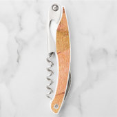 Lederstil mit abgenutzter Farbe, Lachs Kellnermesser (Vorderseite)