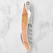 Lederstil mit abgenutzter Farbe, Lachs Kellnermesser (Rückseite)