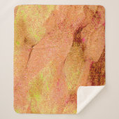 Lederstil mit abgenutzter Farbe, Lachs Sherpadecke (Vorderseite)