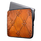 Lederstruktur. Laptopschutzhülle (Vorderseite Links)