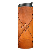 Lederstruktur. Thermosbecher (Nach links gedreht)