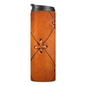 Lederstruktur. Thermosbecher (Nach rechts gedreht)