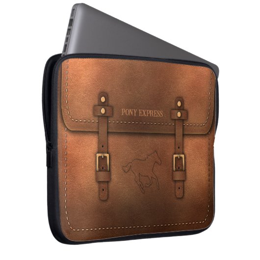 Ledertasche des Pony Express Laptopschutzhülle (Vorne Rechts)