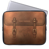 Ledertasche des Pony Express Laptopschutzhülle (Vorderseite)