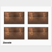 Ledertasche Pony Express Rechteckiger Aufkleber (Blatt)