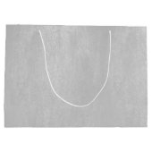 Ledertextur aus hellgrauem Imitat Große Geschenktüte (Rückseite)