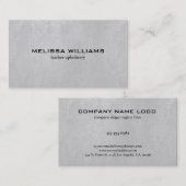 Ledertextur aus hellgrauem Imitat Visitenkarte (Vorne/Hinten)