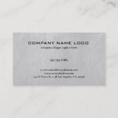 Ledertextur aus hellgrauem Imitat Visitenkarte (Rückseite)