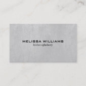 Ledertextur aus hellgrauem Imitat Visitenkarte (Vorderseite)