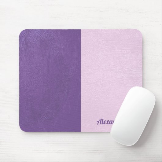 Ledertextur aus lila und rosa Imitat, geteilt Mousepad (Mit Mouse)