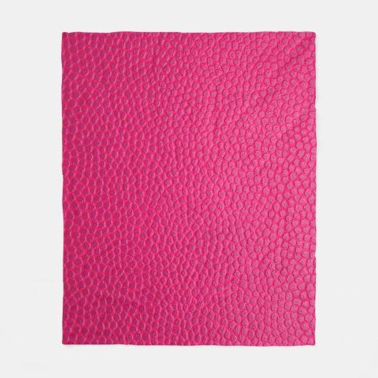 Ledertextur aus rosa Leder Fleecedecke (Vorderseite)