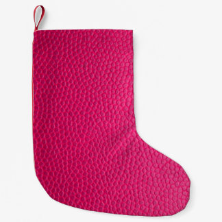 Ledertextur aus rosa Leder Kleiner Weihnachtsstrumpf