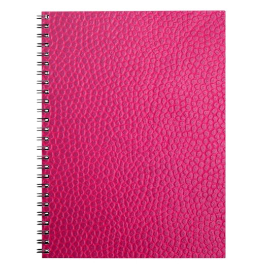 Ledertextur aus rosa Leder Notizblock (Vorderseite)