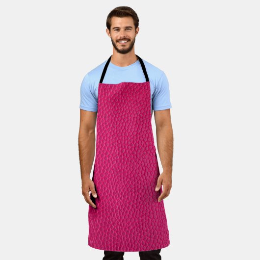 Ledertextur aus rosa Leder Schürze (Getragen)