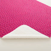 Ledertextur aus rosa Leder Sherpadecke (3/4)