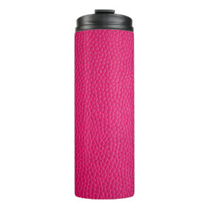 Ledertextur aus rosa Leder Thermosbecher