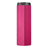 Ledertextur aus rosa Leder Thermosbecher (Rückseite)