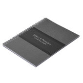 Ledertextur aus schwarz und grauem Imitat 2 Notizblock (Linke Seite)