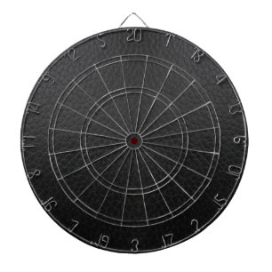 Ledertextur aus schwarzem Imitat Dartscheibe
