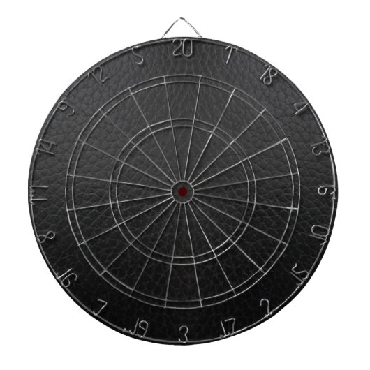 Ledertextur aus schwarzem Imitat Dartscheibe (vorne)