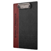 Ledertextur aus schwarzen und roten Imitaten Klemmbrett (Links)