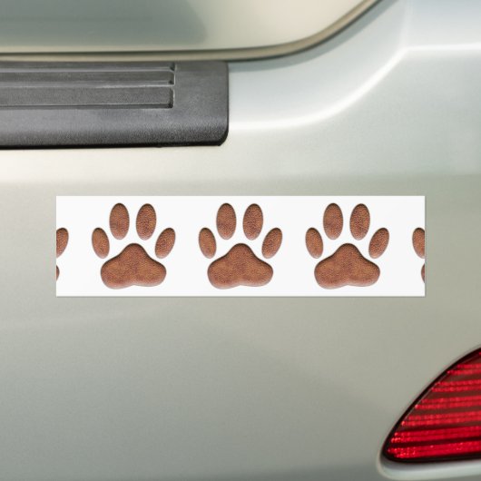 Ledertextur Dog Paw Print Autoaufkleber (Auf Auto)