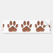 Ledertextur Dog Paw Print Autoaufkleber (Vorne)