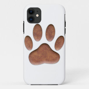 Ledertextur Dog Paw Print Case-Mate iPhone Hülle