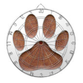 Ledertextur Dog Paw Print Dartscheibe (vorne)