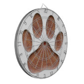 Ledertextur Dog Paw Print Dartscheibe (Vorderseite Links)