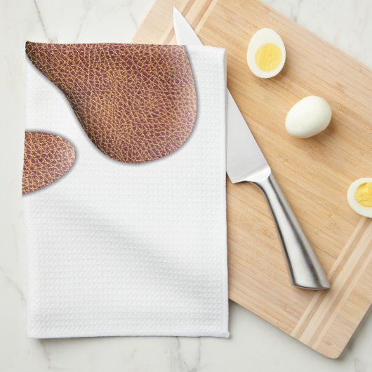 Ledertextur Dog Paw Print Handtuch (Viertel Falte)