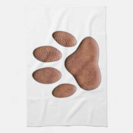 Ledertextur Dog Paw Print Handtuch (Vertikal)