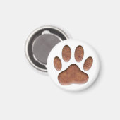 Ledertextur Dog Paw Print Magnet (Vorderseite/Rückseite)