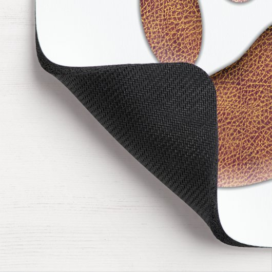 Ledertextur Dog Paw Print Mousepad (Ecke)