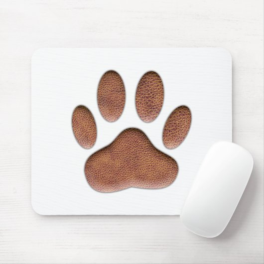 Ledertextur Dog Paw Print Mousepad (Mit Mouse)