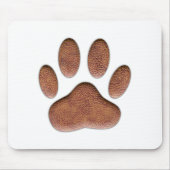 Ledertextur Dog Paw Print Mousepad (Vorne)