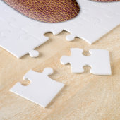 Ledertextur Dog Paw Print Puzzle (Seite)