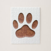 Ledertextur Dog Paw Print Puzzle (Vertikal)