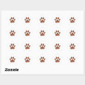 Ledertextur Dog Paw Print Stern-Aufkleber (Blatt)