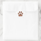Ledertextur Dog Paw Print Stern-Aufkleber (Tasche)
