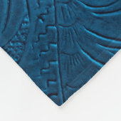 Ledertextur Fleecedecke (Ecke)