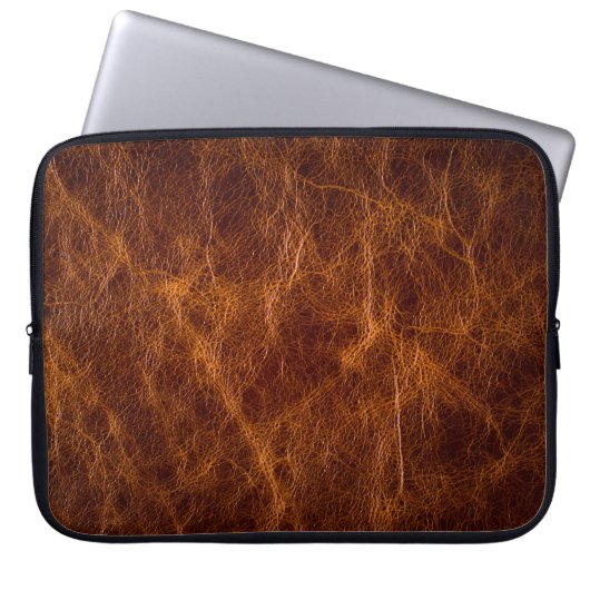 Ledertextur in Braun,Textur,Hintergrund,ar Laptopschutzhülle (Vorderseite)