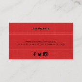 Ledertextur in Rot-Imitaten Visitenkarte (Rückseite)