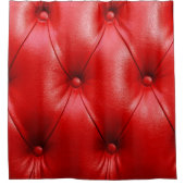 Ledertextur mit rotem Sofa Duschvorhang (Vorderseite)
