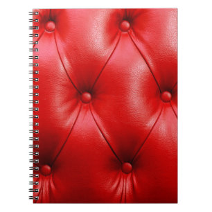 Ledertextur mit rotem Sofa Notizblock